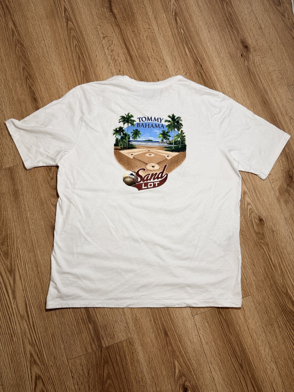 Tommy Bahama White Beach Baseball 'Sand Lot' Graphic Tee